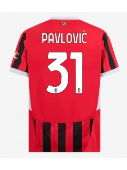 AC Milan Strahinja Pavlovic #31 Replika Hemmakläder 2024-25 Kortärmad